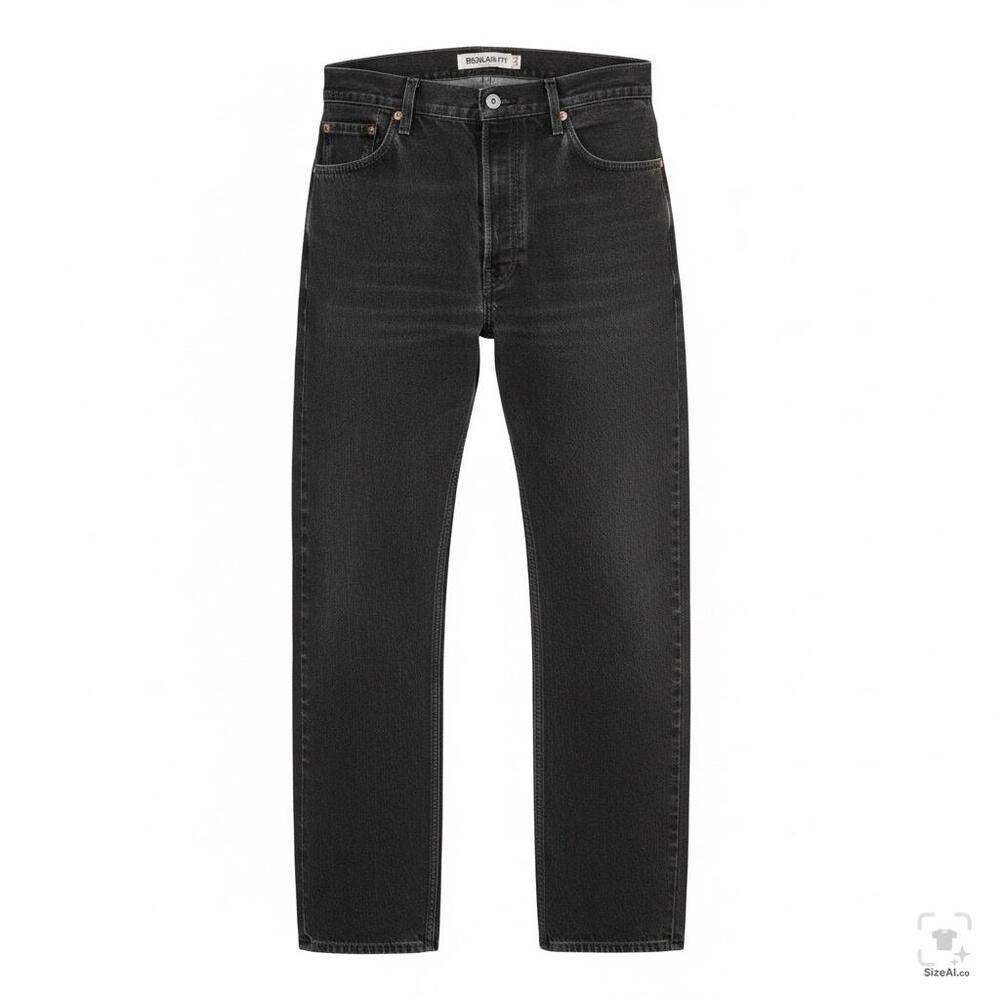 Levis 505 Jeans Mens 38x30 Black Charcoal Denim Regular Fit Straight Leg